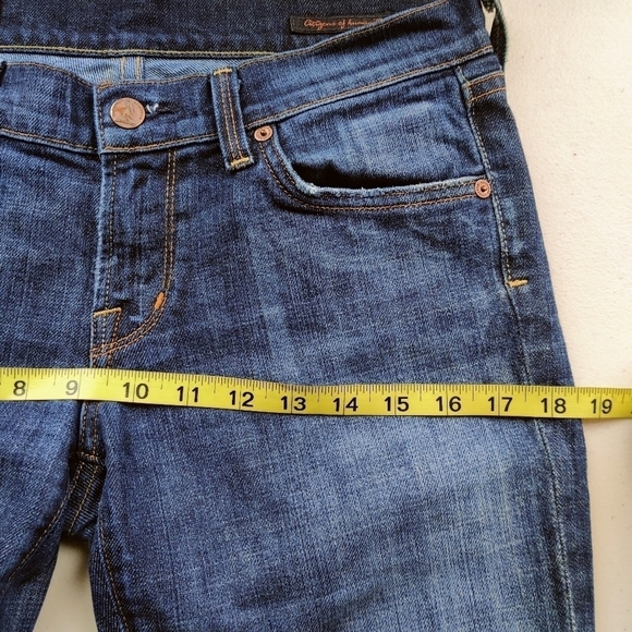 Citizens of Humanity Kelly Stretch Low Waist Cropped Y2K Blue Jeans size 28 - Picture 11 of 13